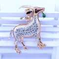 2015 hot goat shape rhinestone new york keychain wholesale